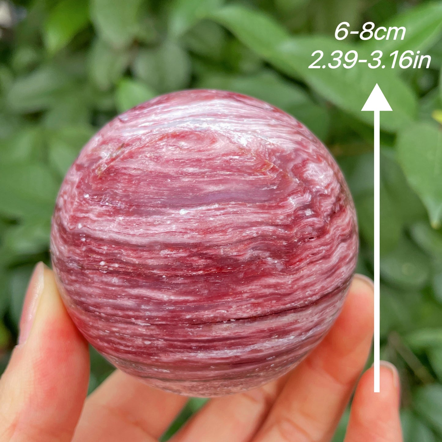 Pink mica sphere