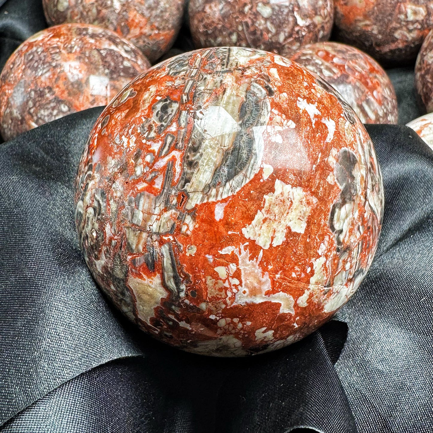 Natural Money agate ball Heal ing Gemstone Home Decor