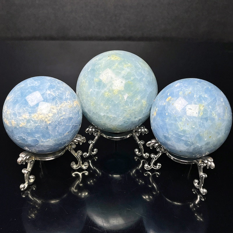 Natural Tianqing Stone Ball Heal ing Gemstone Home Decor