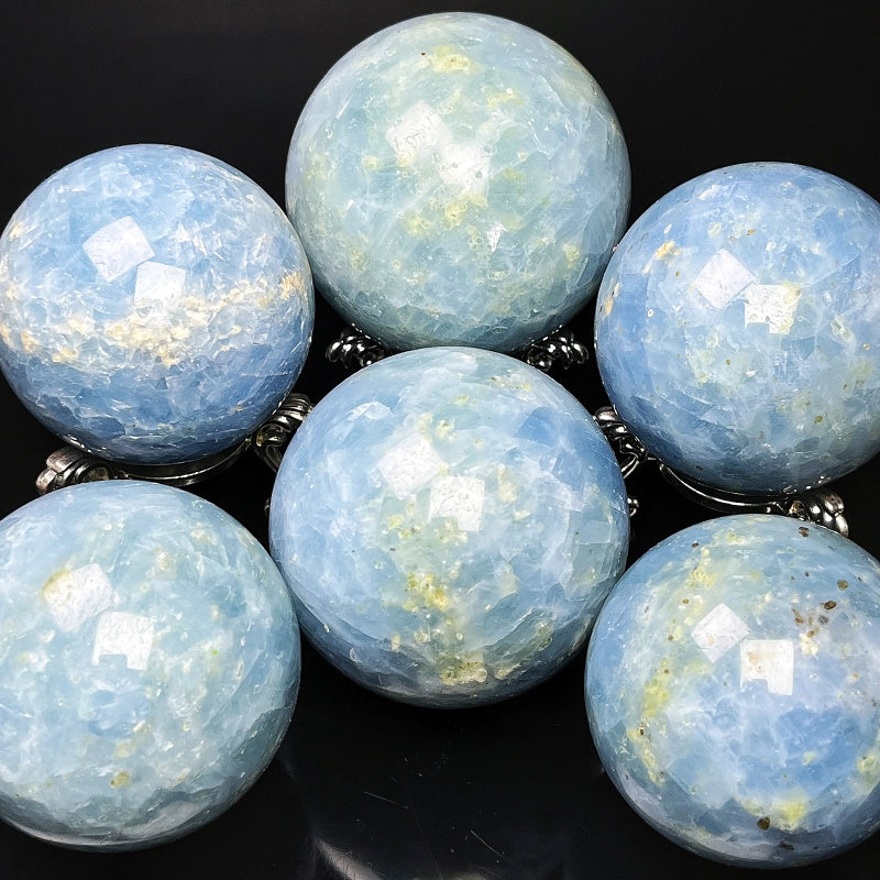 Natural Tianqing Stone Ball Heal ing Gemstone Home Decor