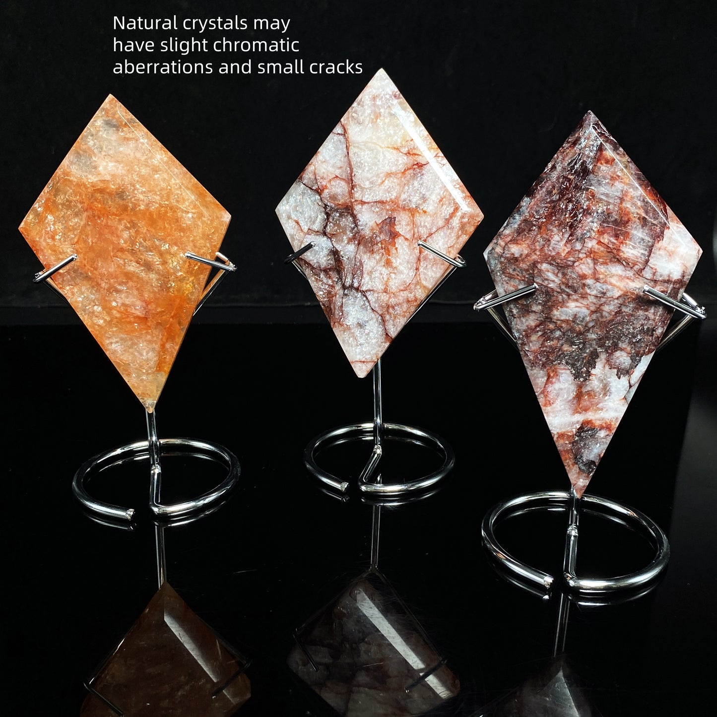 Natural Red gum flower diamond shaped piece Heal ing Gemstone Home Decor