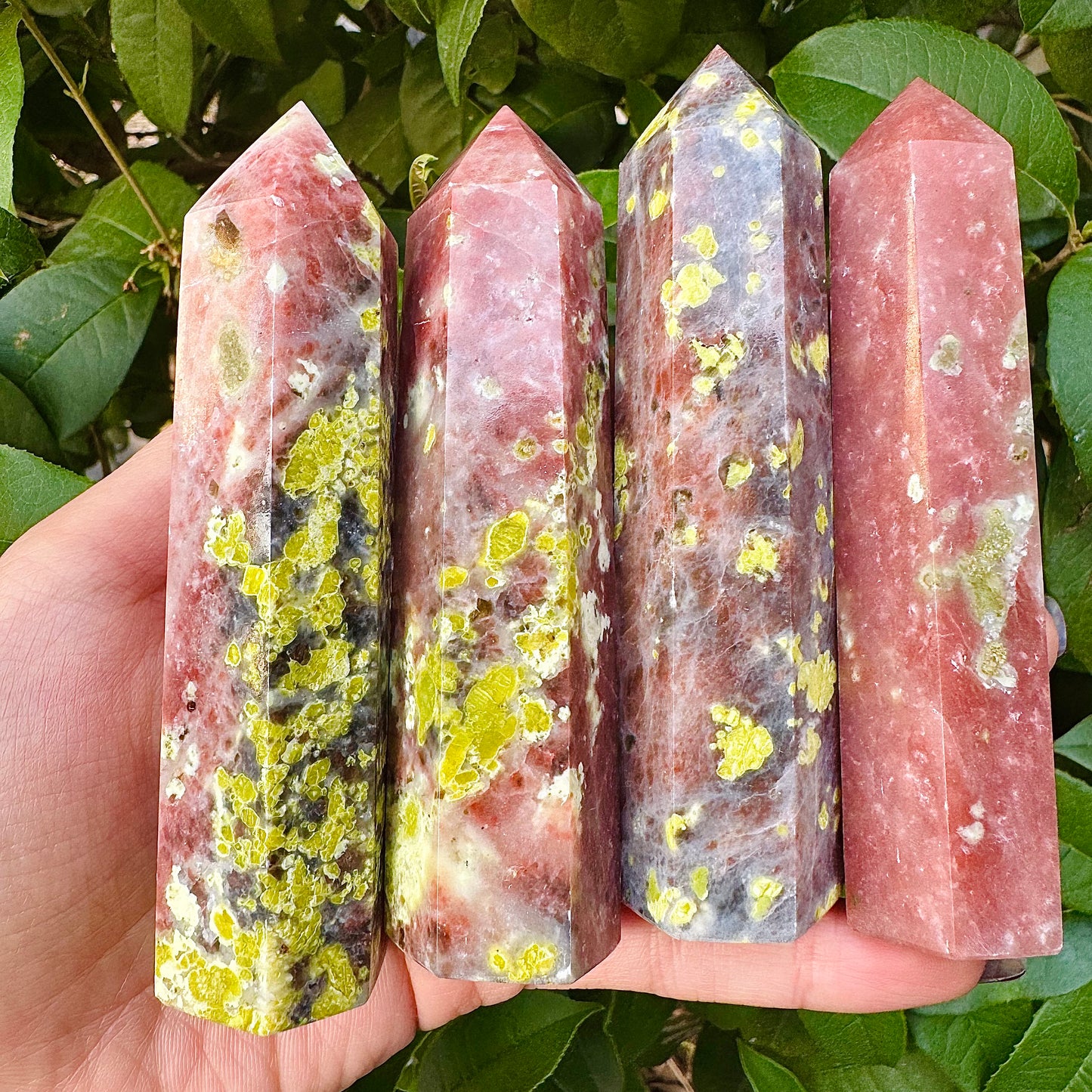 Natural Lotus tourmaline single pointed pillar Heal ing Gemstone Home Decor