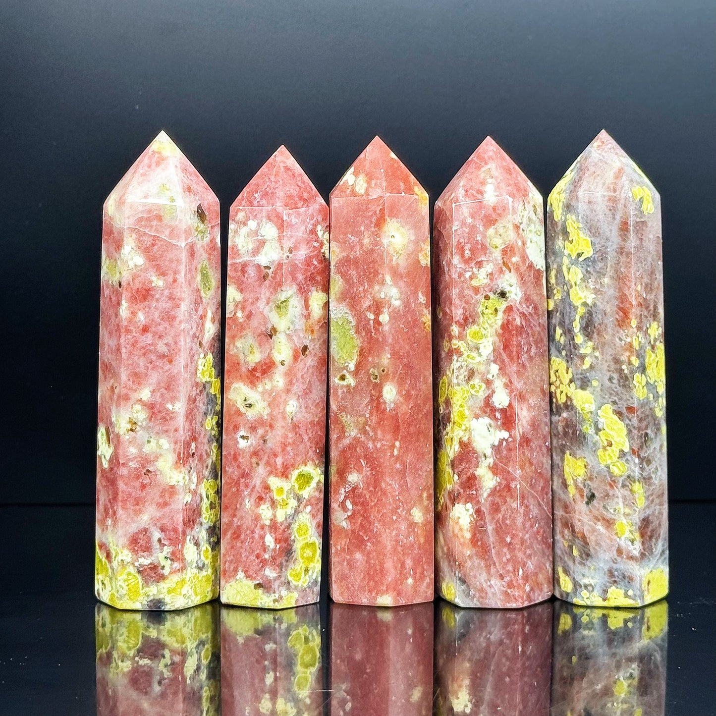 Natural Lotus tourmaline single pointed pillar Heal ing Gemstone Home Decor