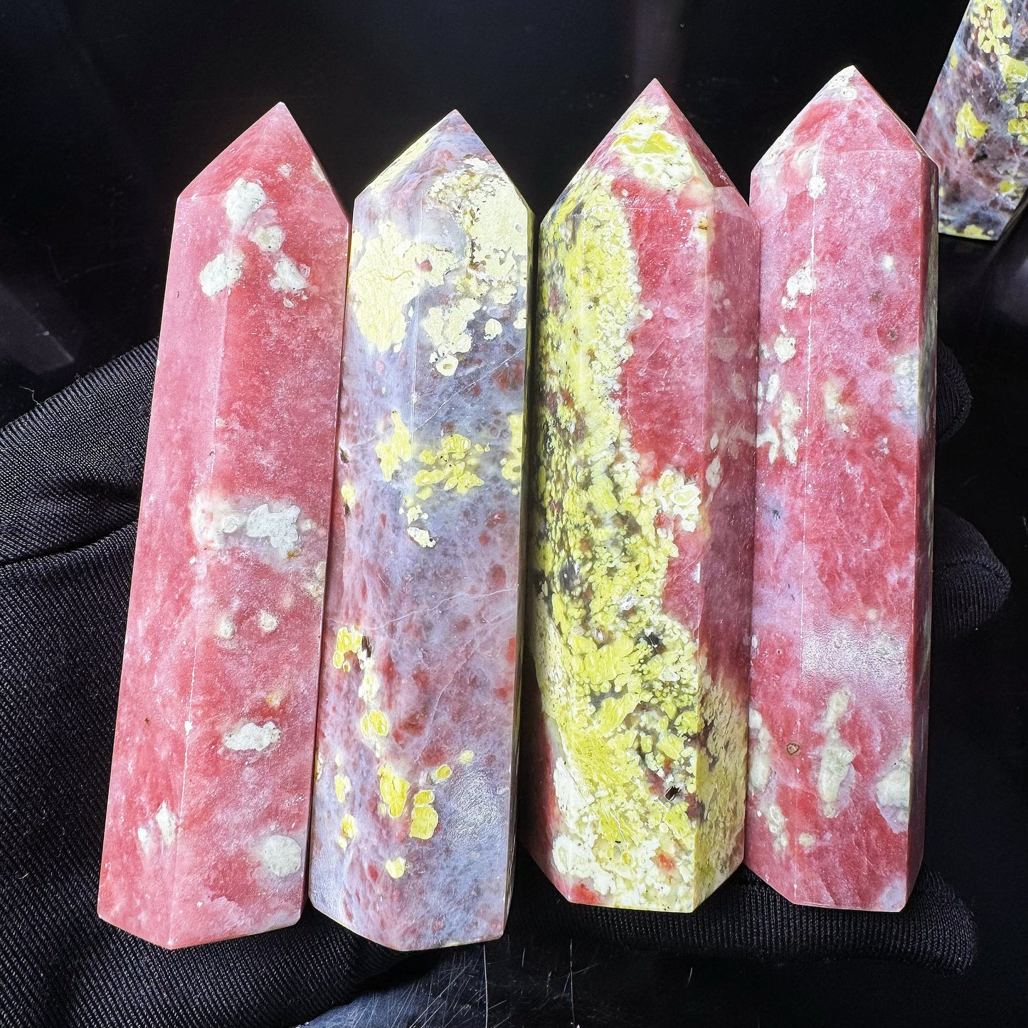 Natural Lotus tourmaline single pointed pillar Heal ing Gemstone Home Decor