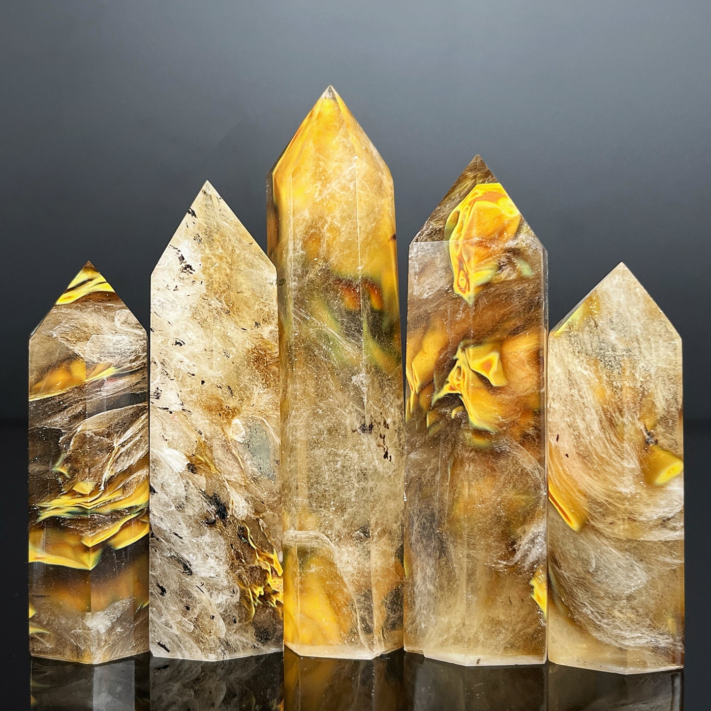 Smelted stone single pointed column Heal ing Gemstone Home Decor