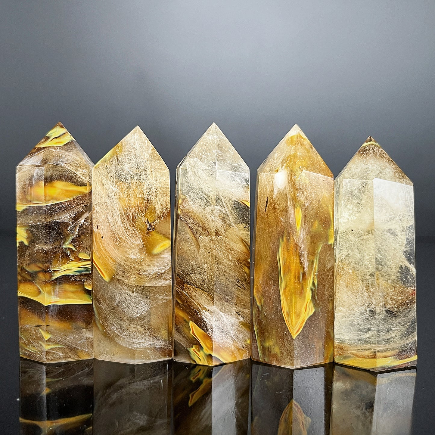 Smelted stone single pointed column Heal ing Gemstone Home Decor