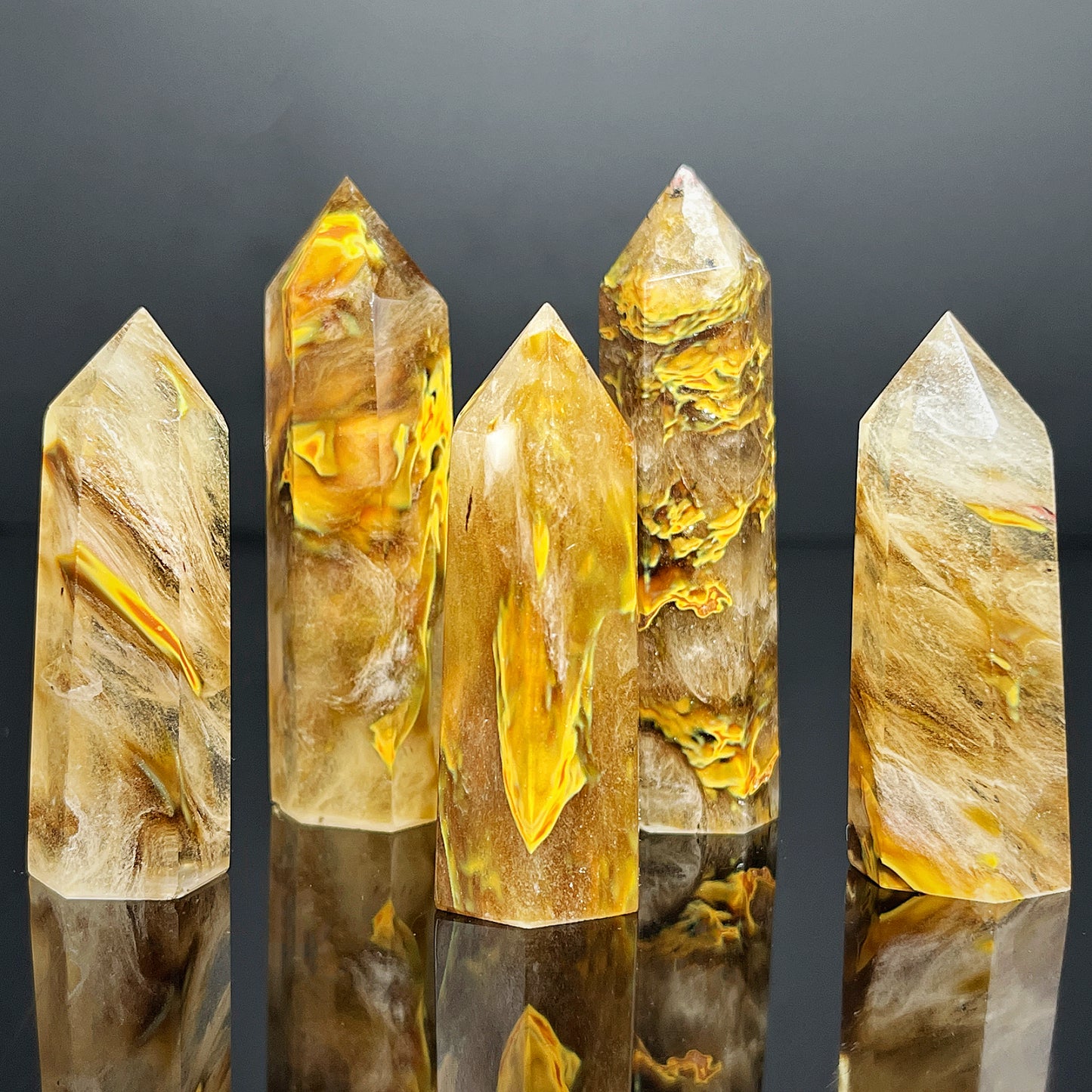 Smelted stone single pointed column Heal ing Gemstone Home Decor