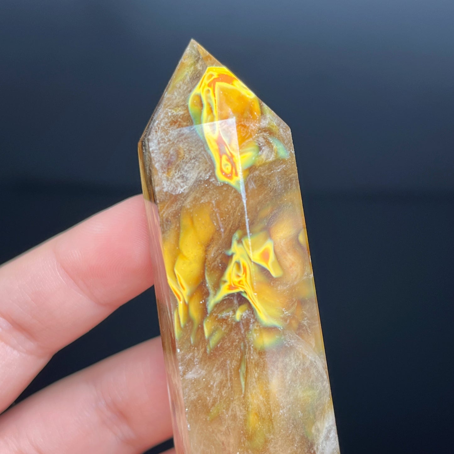 Smelted stone single pointed column Heal ing Gemstone Home Decor