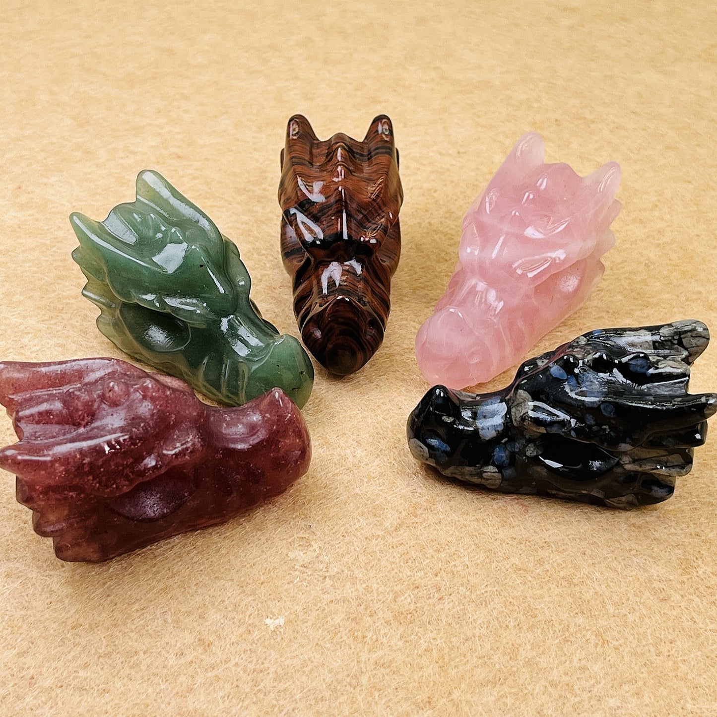Natural Crystal carved faucet Heal ing Gemstone Home Decor
