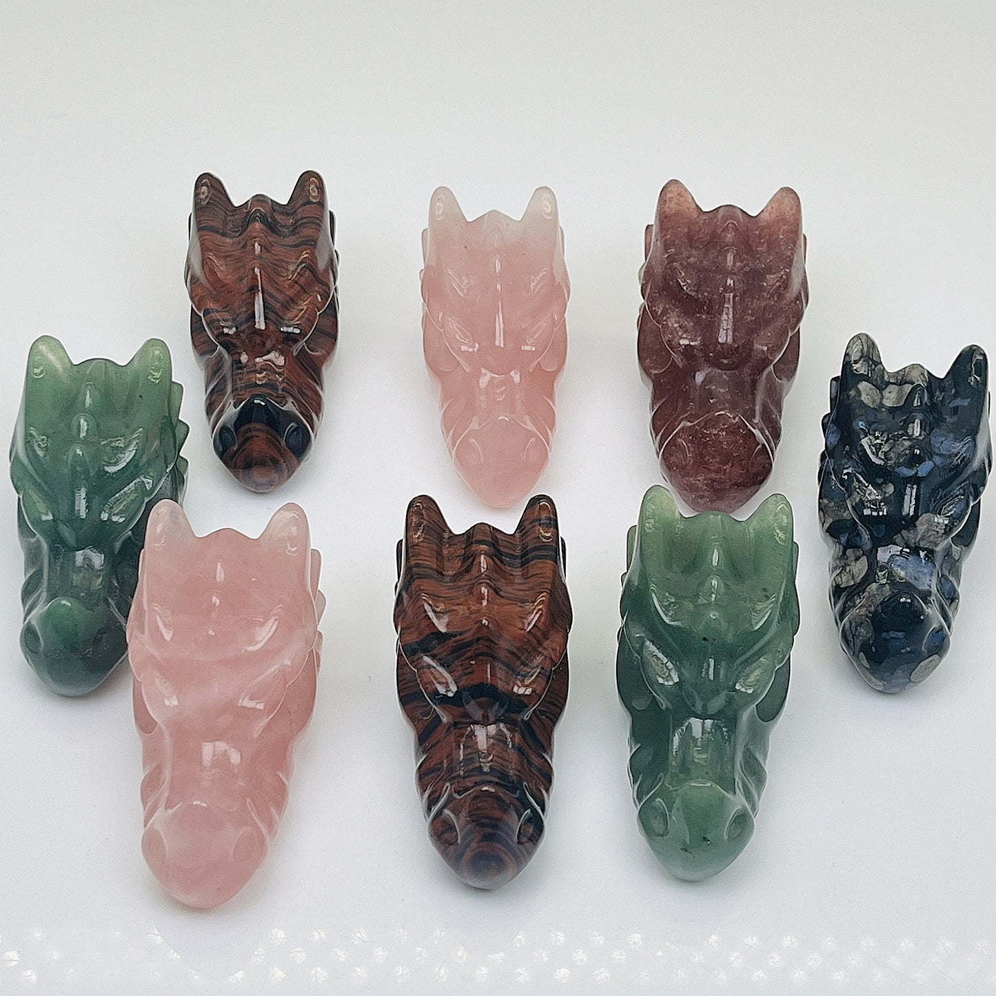 Natural Crystal carved faucet Heal ing Gemstone Home Decor