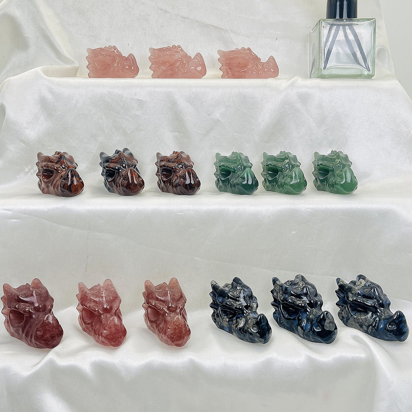 Natural Crystal carved faucet Heal ing Gemstone Home Decor