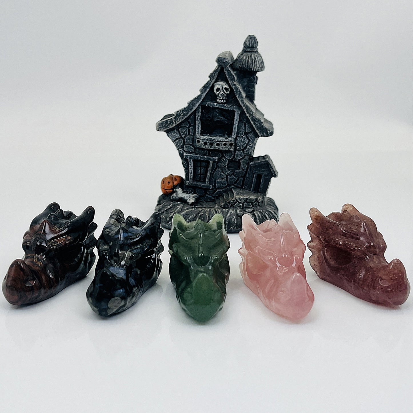 Natural Crystal carved faucet Heal ing Gemstone Home Decor