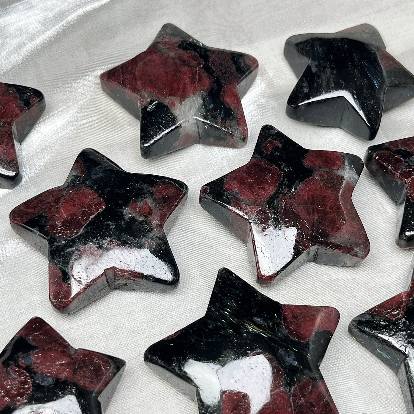 Natural Garnet carving stars Heal ing Gemstone Home Decor