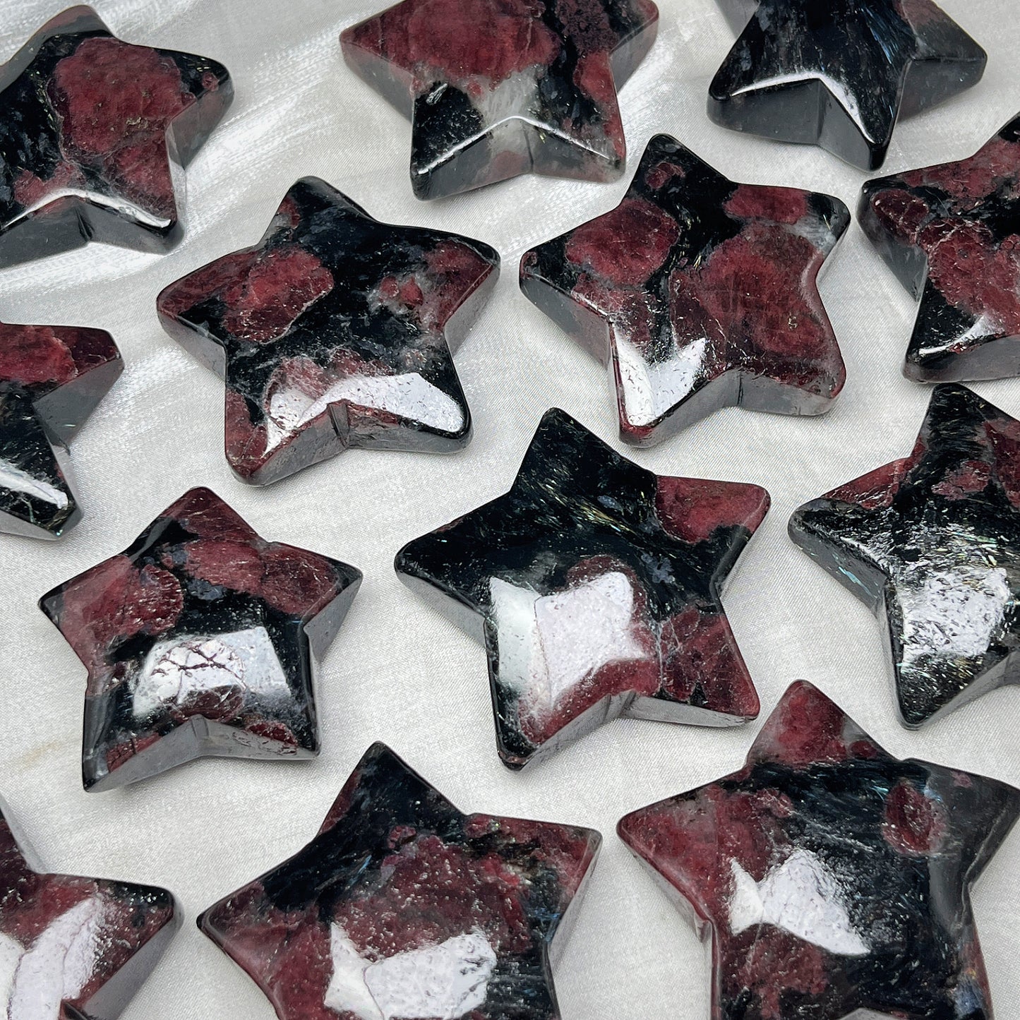 Natural Garnet carving stars Heal ing Gemstone Home Decor