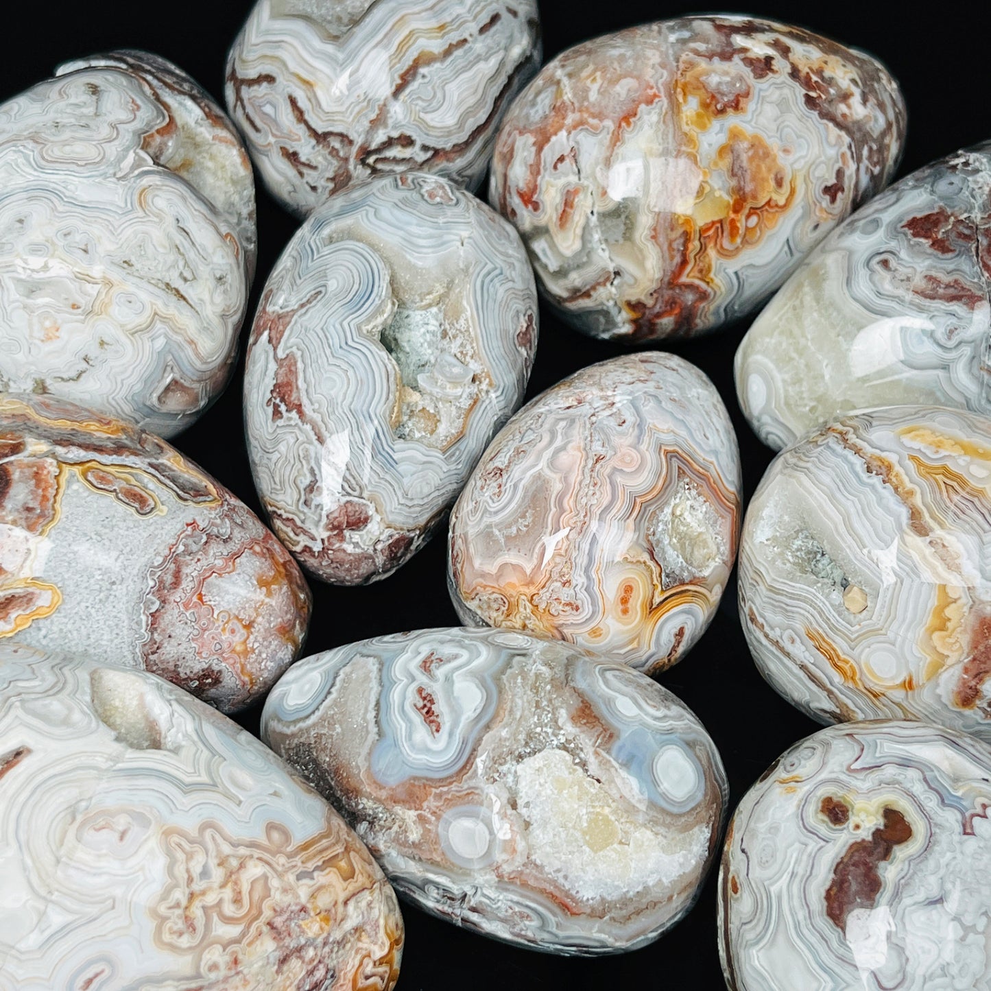 Natural Mexican agate egg Heal ing Gemstone Home Decor