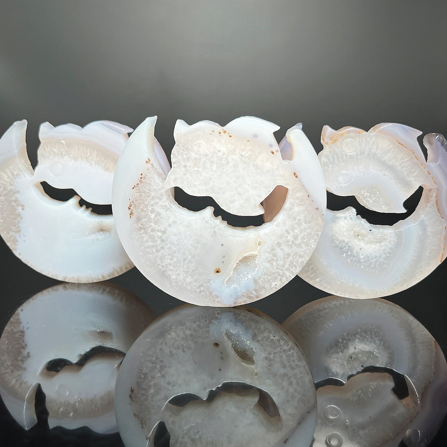 Natural Crystal Cave Agate Carvings Heal ing Gemstone Home Decor