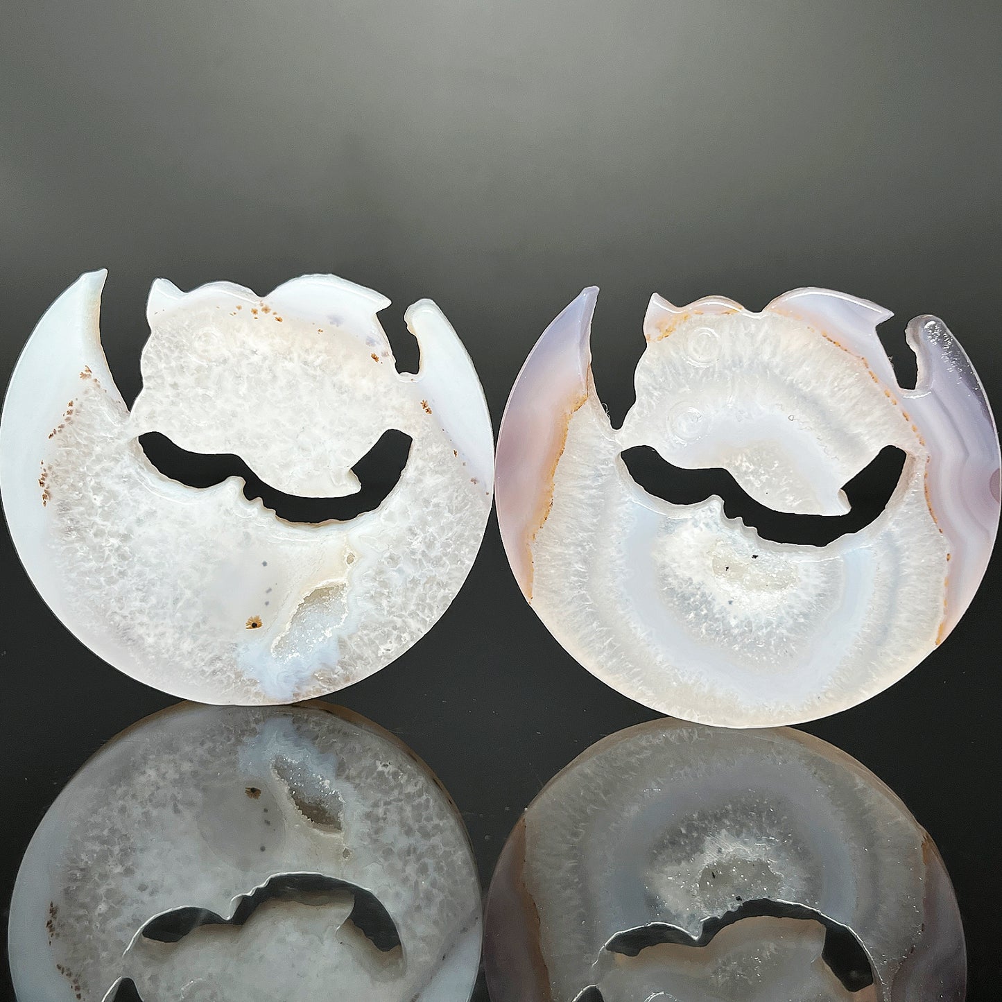 Natural Crystal Cave Agate Carvings Heal ing Gemstone Home Decor