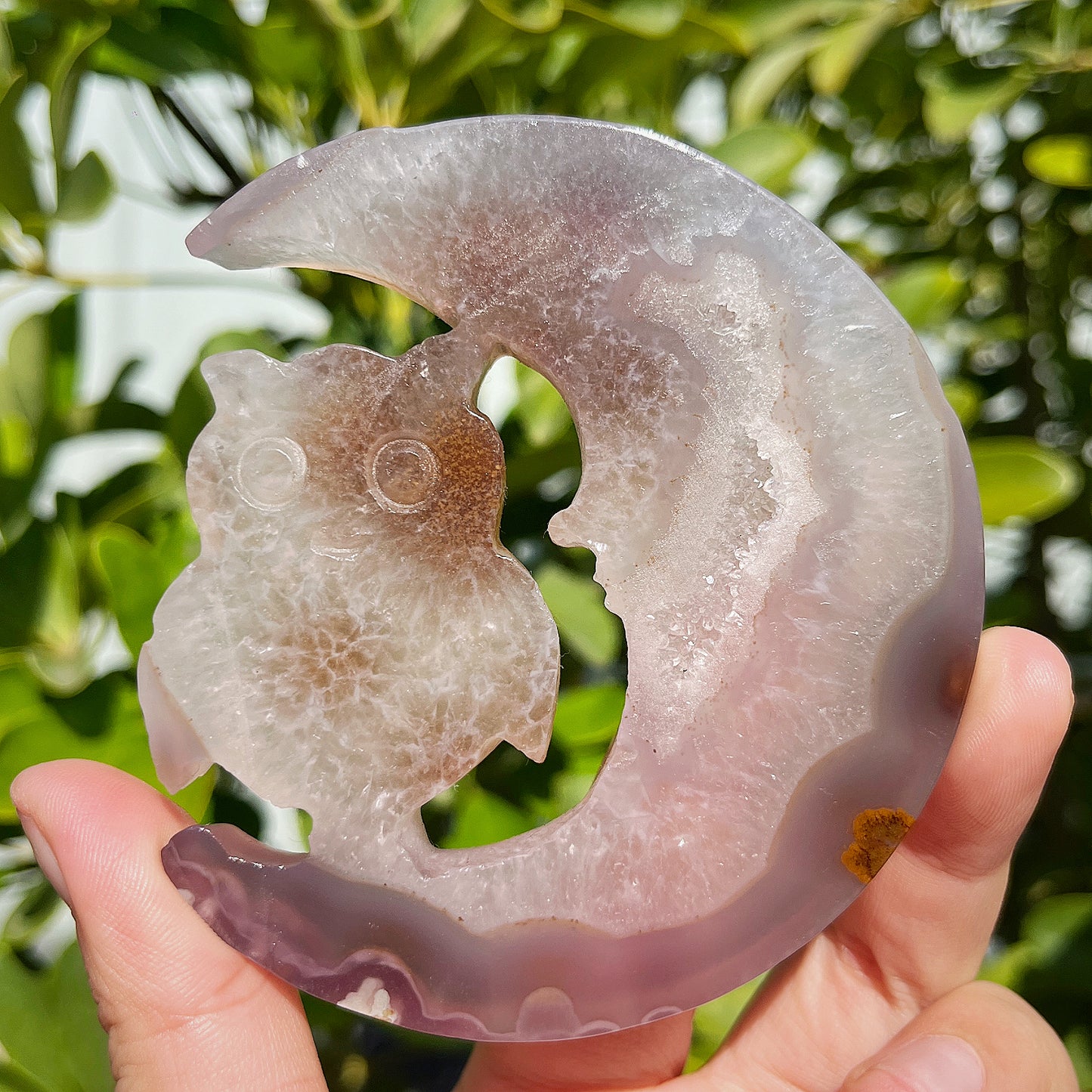 Natural Crystal Cave Agate Carvings Heal ing Gemstone Home Decor