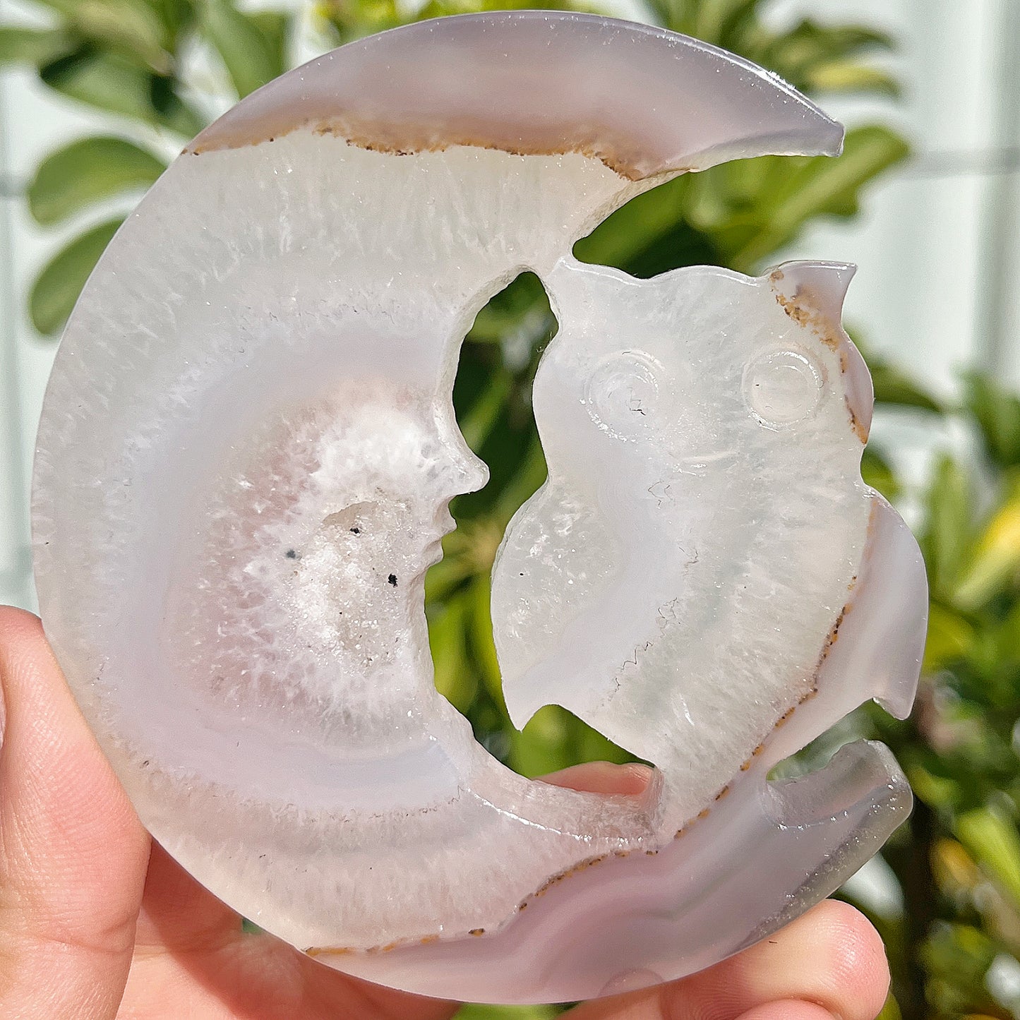 Natural Crystal Cave Agate Carvings Heal ing Gemstone Home Decor