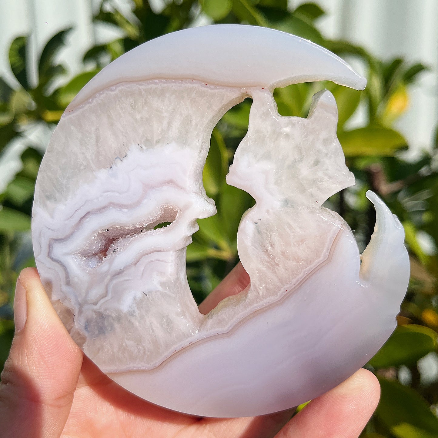 Natural Crystal Cave Agate Carvings Heal ing Gemstone Home Decor