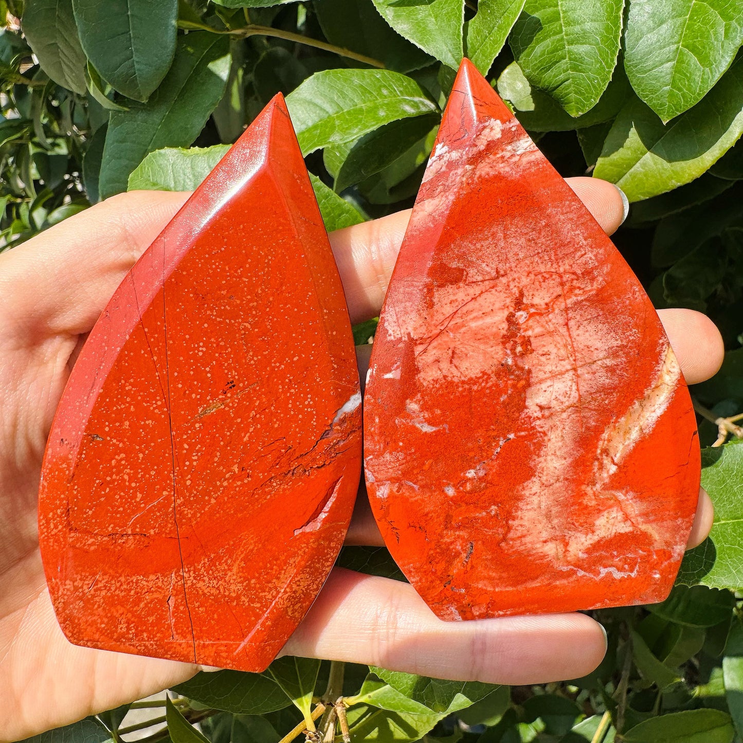 Natural Red jade ornament Heal ing Gemstone Home Decor