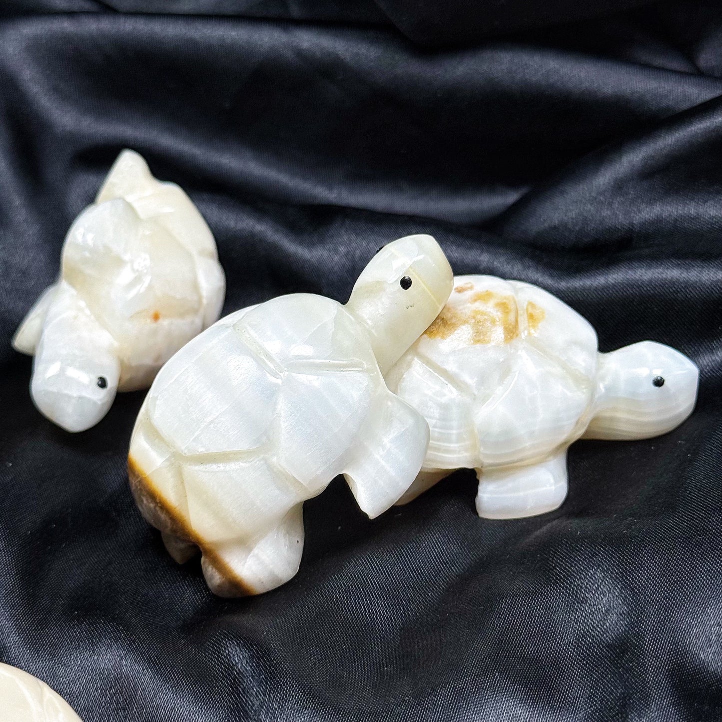 Natural Stone carving turtle Heal ing Gemstone Home Decor
