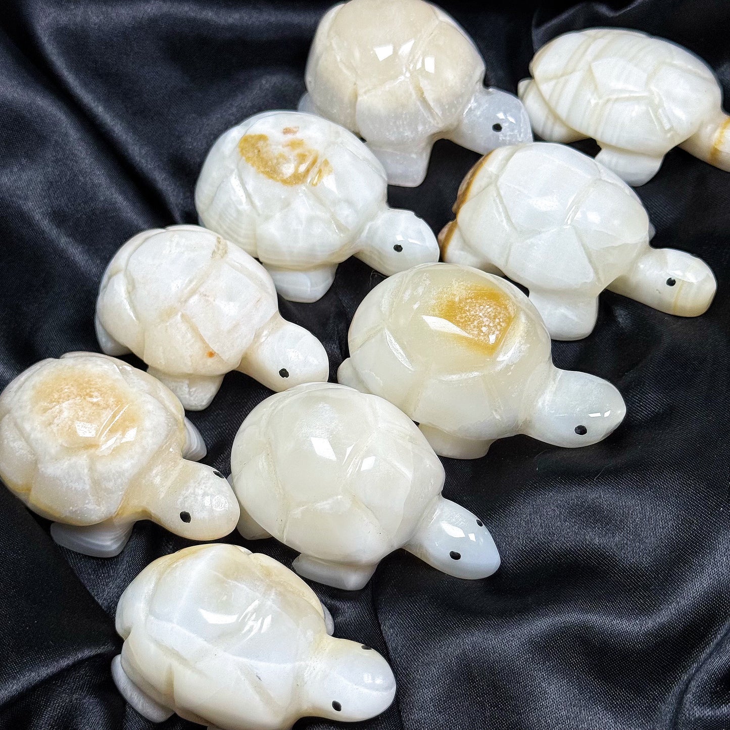 Natural Stone carving turtle Heal ing Gemstone Home Decor