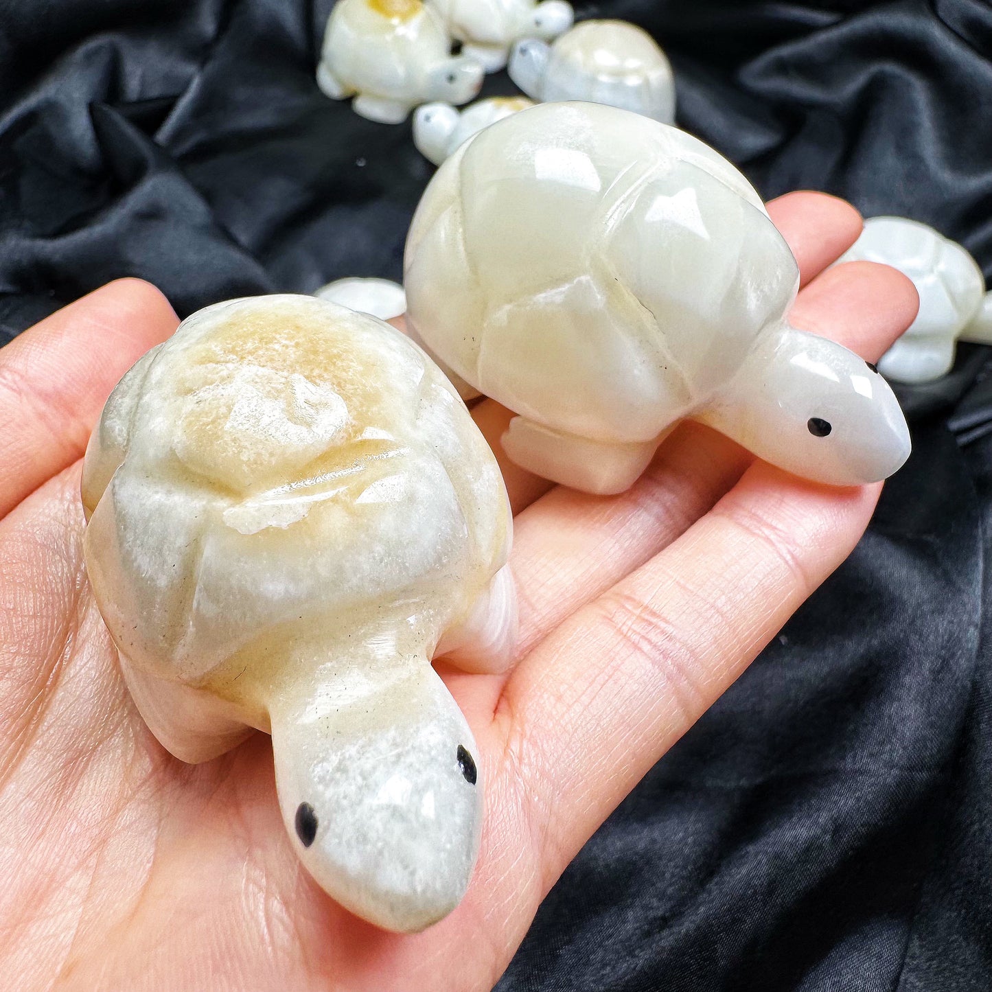 Natural Stone carving turtle Heal ing Gemstone Home Decor