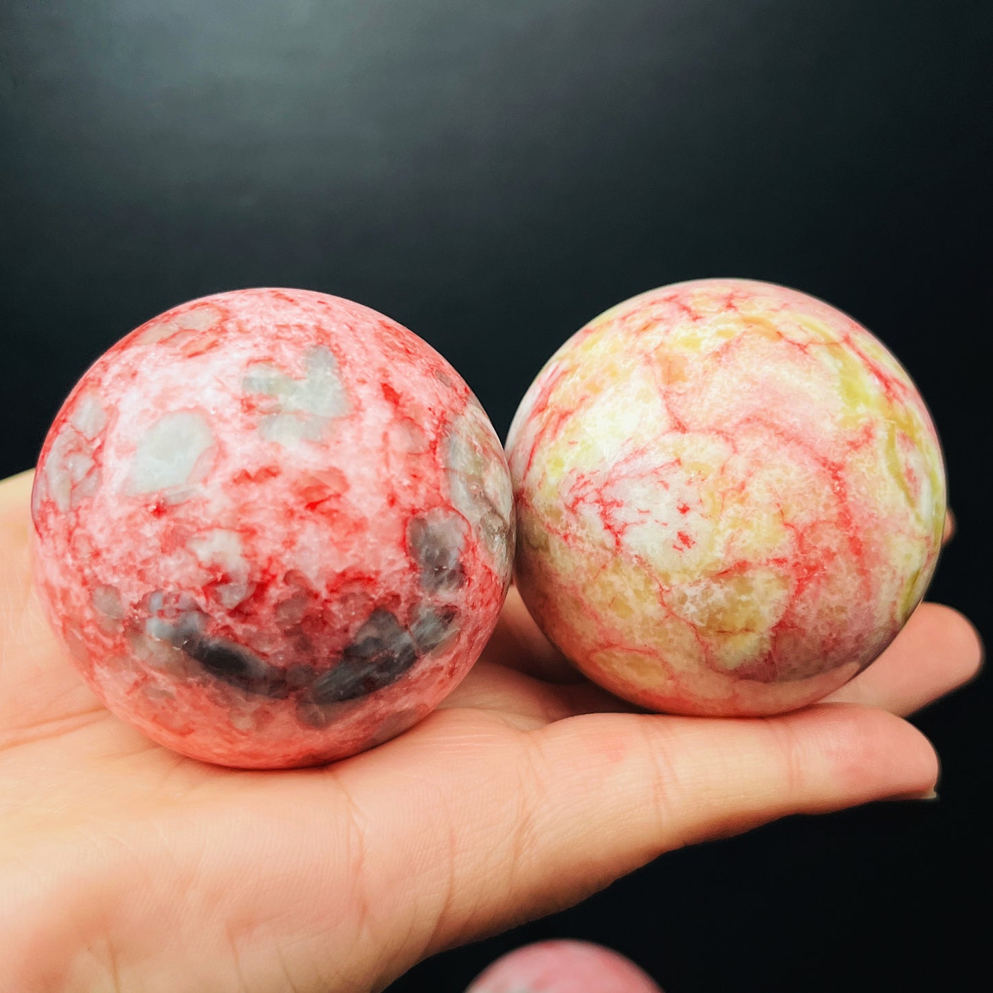Natural Curtain stone ball Heal ing Gemstone Home Decor
