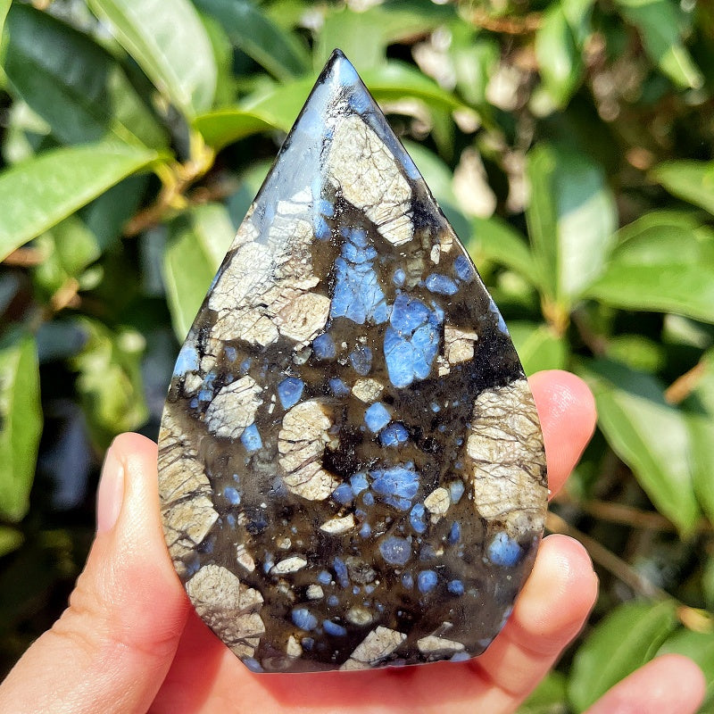 Natural  Bluestone ornament  Heal ing Gemstone Home Decor