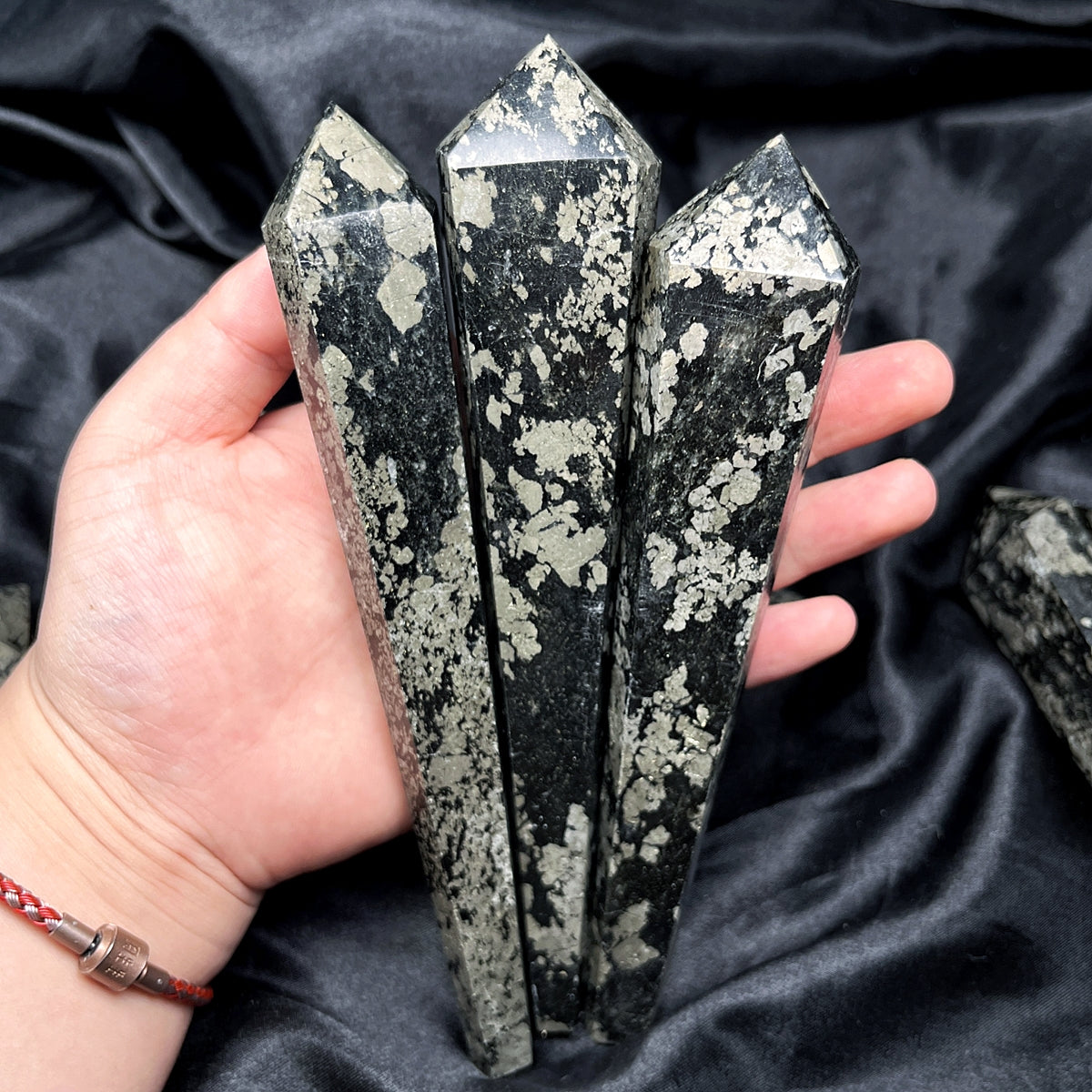Natural Pyrite scepter Heal ing Gemstone Home Decor