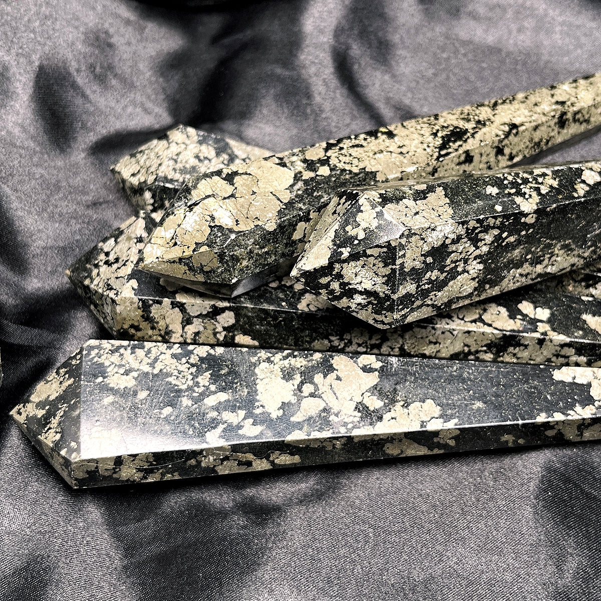 Natural Pyrite scepter Heal ing Gemstone Home Decor