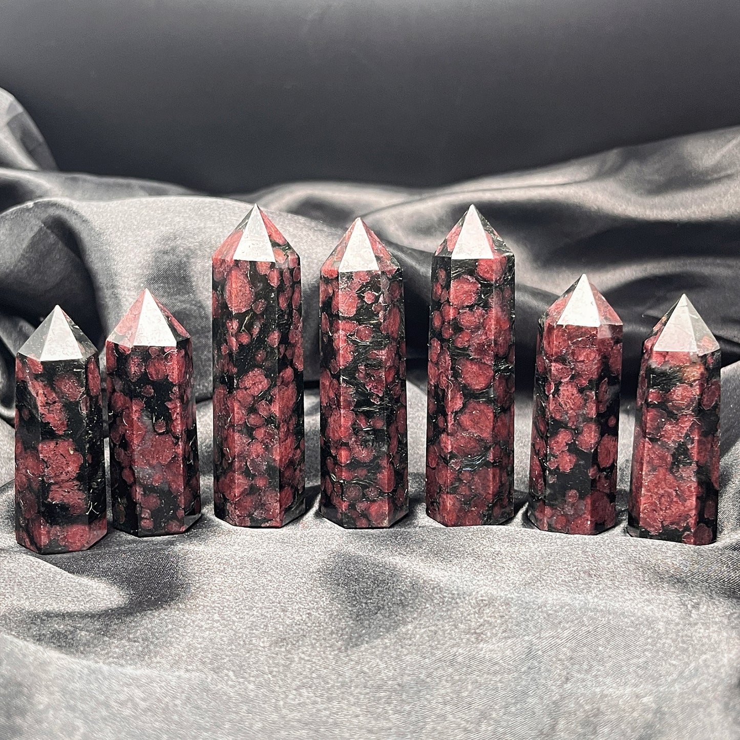 Natural Garnet single pointed pillar Heal ing Gemstone Home Decor