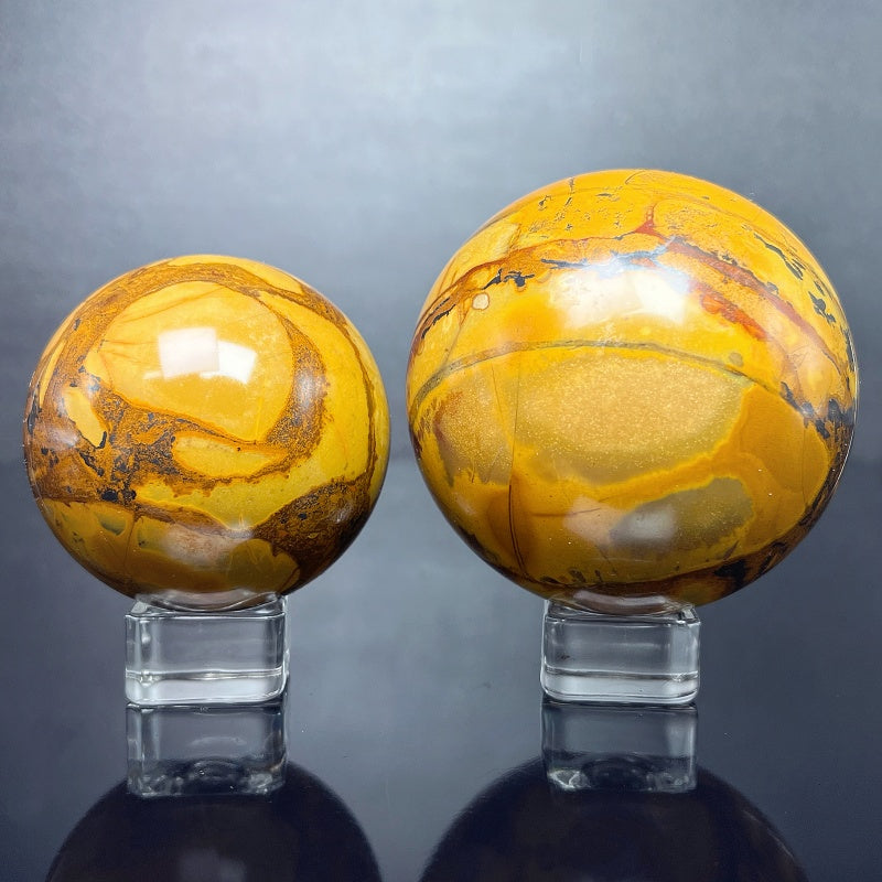 Natural Tiger patterned agate ball Heal ing Gemstone Home Decor