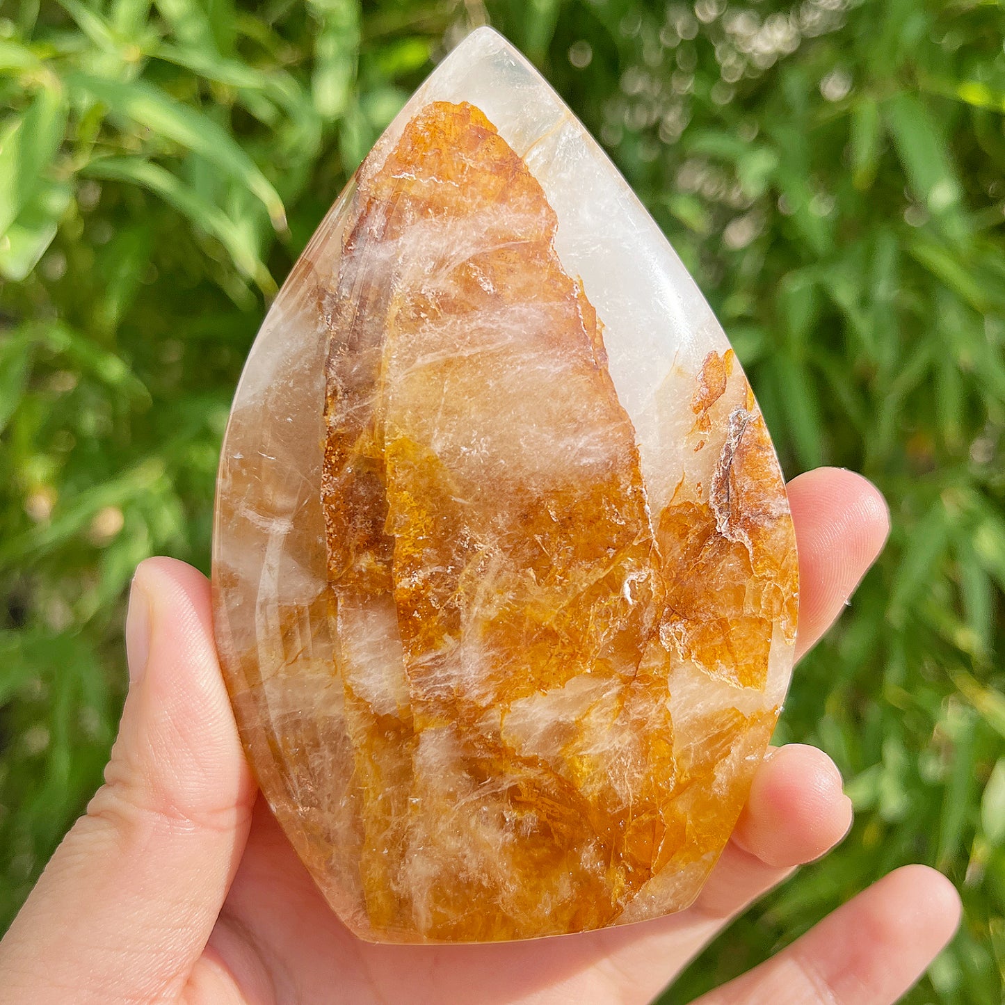 Natural Yellow gum flower ornament Heal ing Gemstone Home Decor