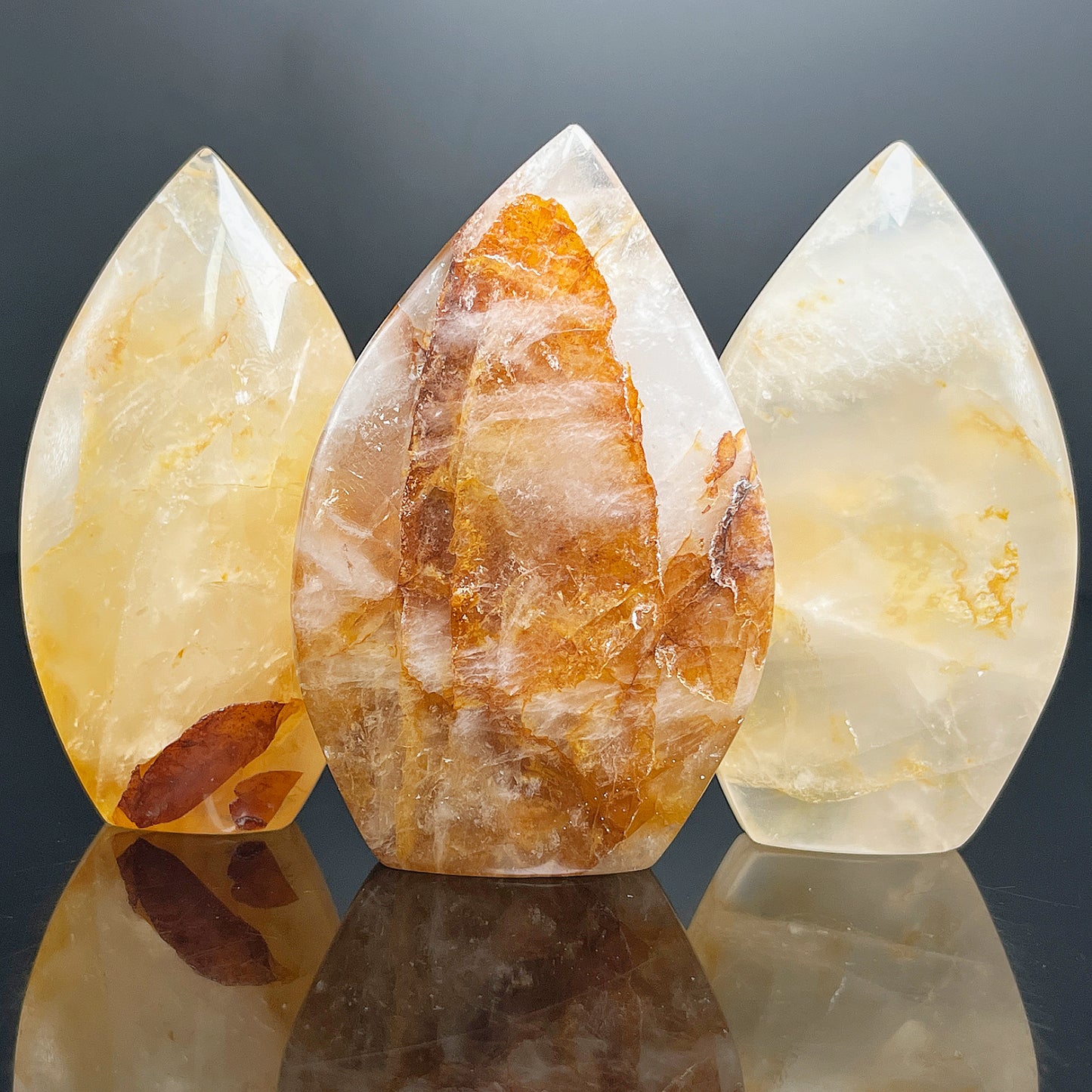 Natural Yellow gum flower ornament Heal ing Gemstone Home Decor
