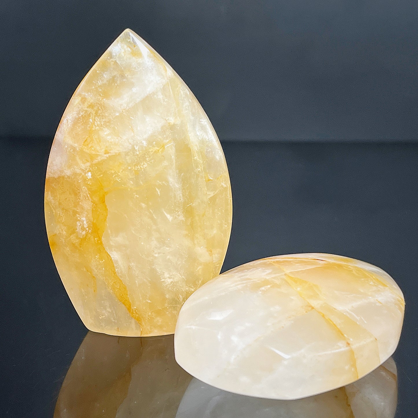 Natural Yellow gum flower ornament Heal ing Gemstone Home Decor