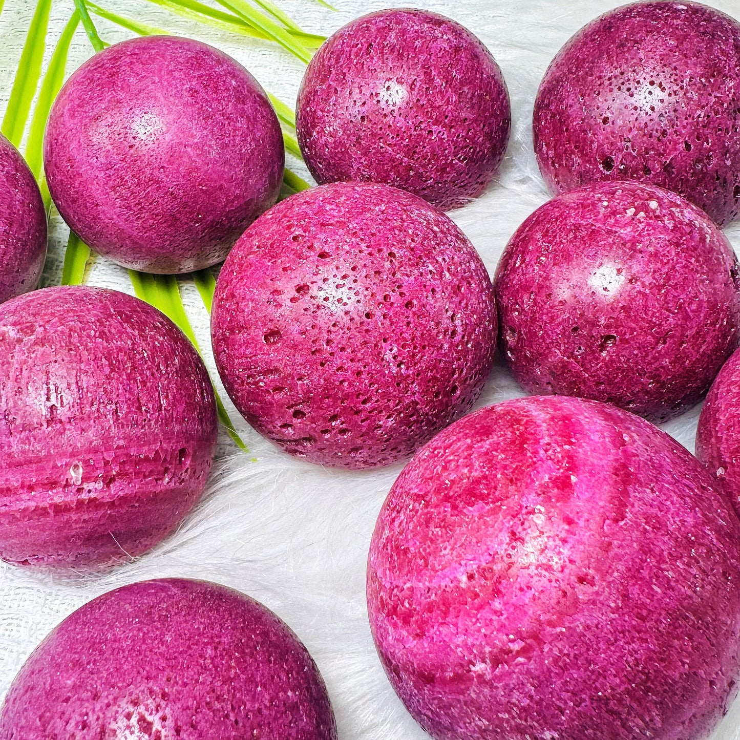 Natural Ruby Ball  Heal Gemstone Home Decor