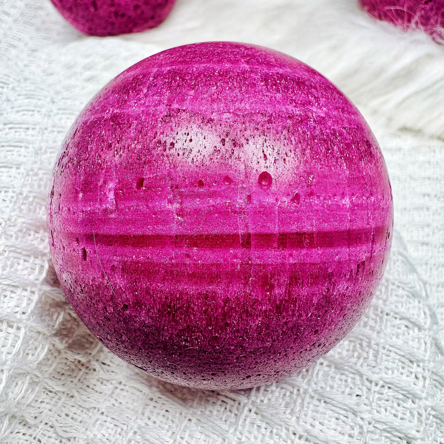 Natural Ruby Ball  Heal Gemstone Home Decor