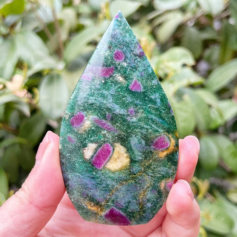 Natural  Monet Garden Ornament  Heal ing Gemstone Home Decor