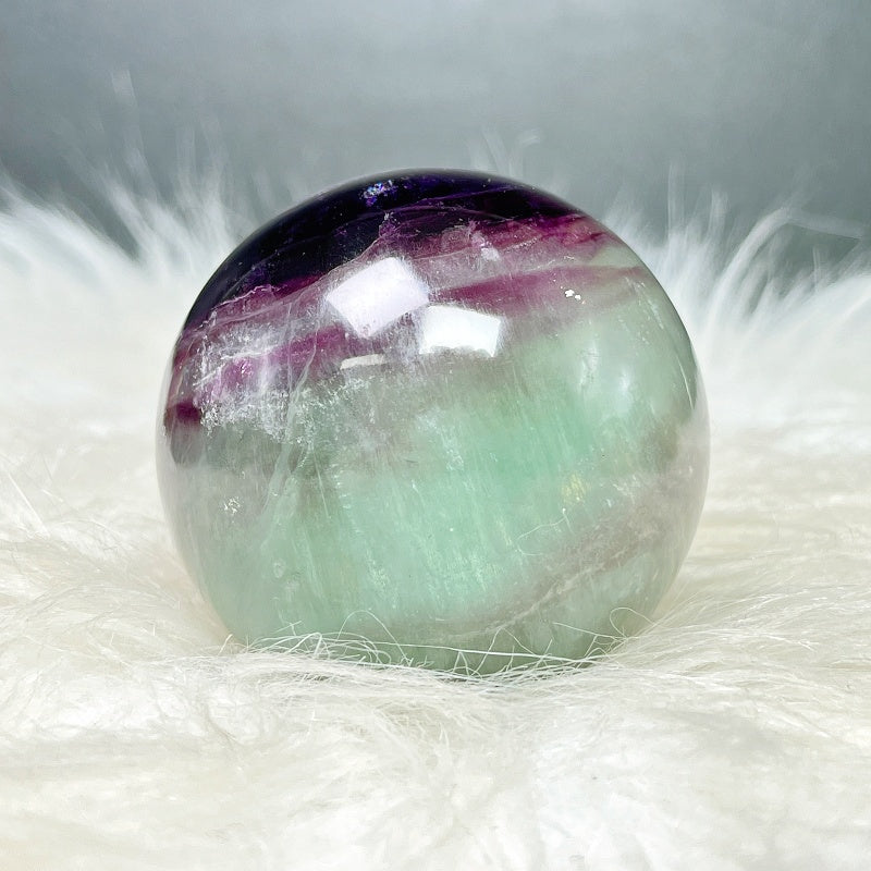 Natural Watermelon firefly stone ball Heal ing Gemstone Home Decor