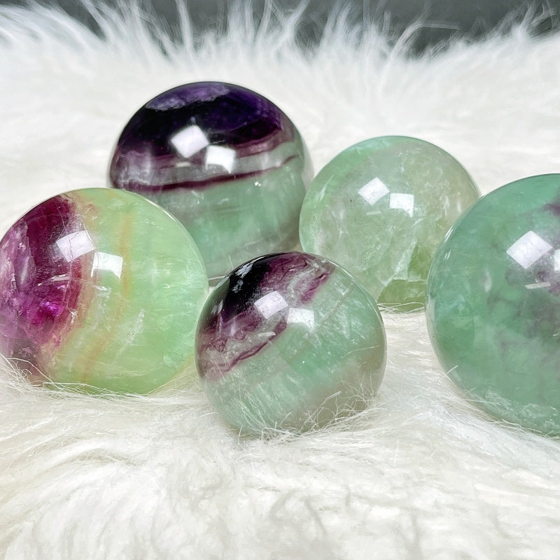 Natural Watermelon firefly stone ball Heal ing Gemstone Home Decor