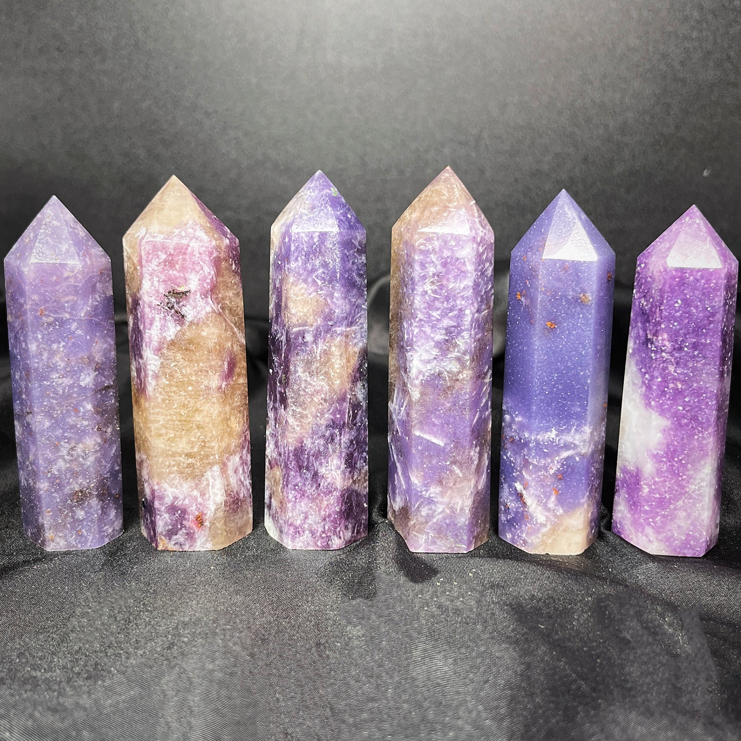 Natural Purple Cloud Stone Single pointed Column Heal ing Gemstone Home Decor