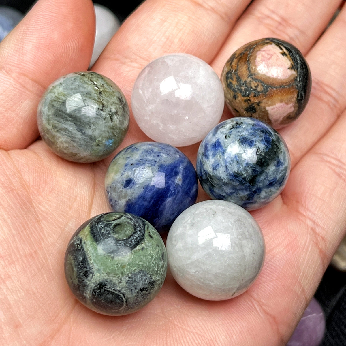 Natural Mixed material crystal ball Heal ing Gemstone Home Decor