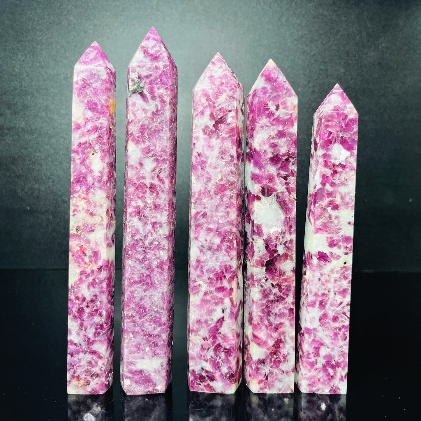 Natural Purple lithium mica single pointed large column Heal ing Gemstone Home Decor
