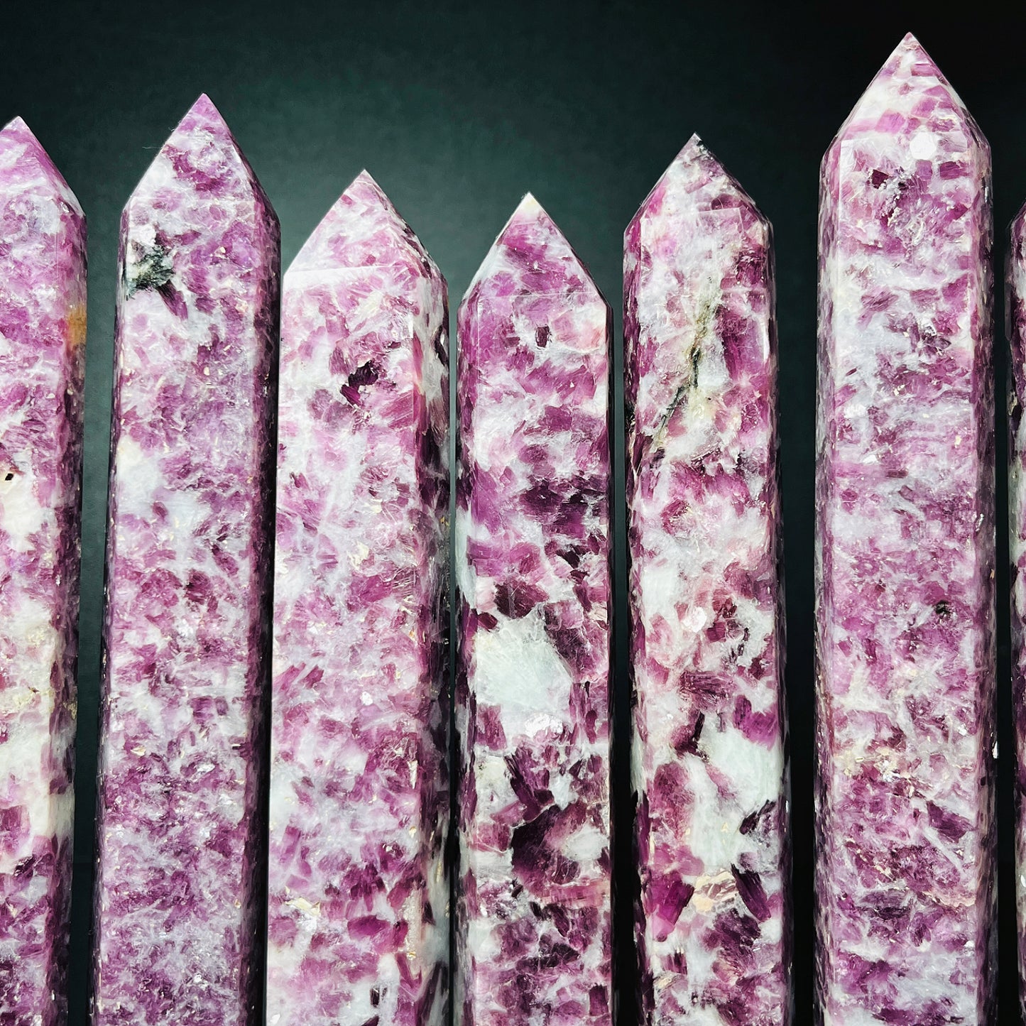 Natural Purple lithium mica single pointed large column Heal ing Gemstone Home Decor
