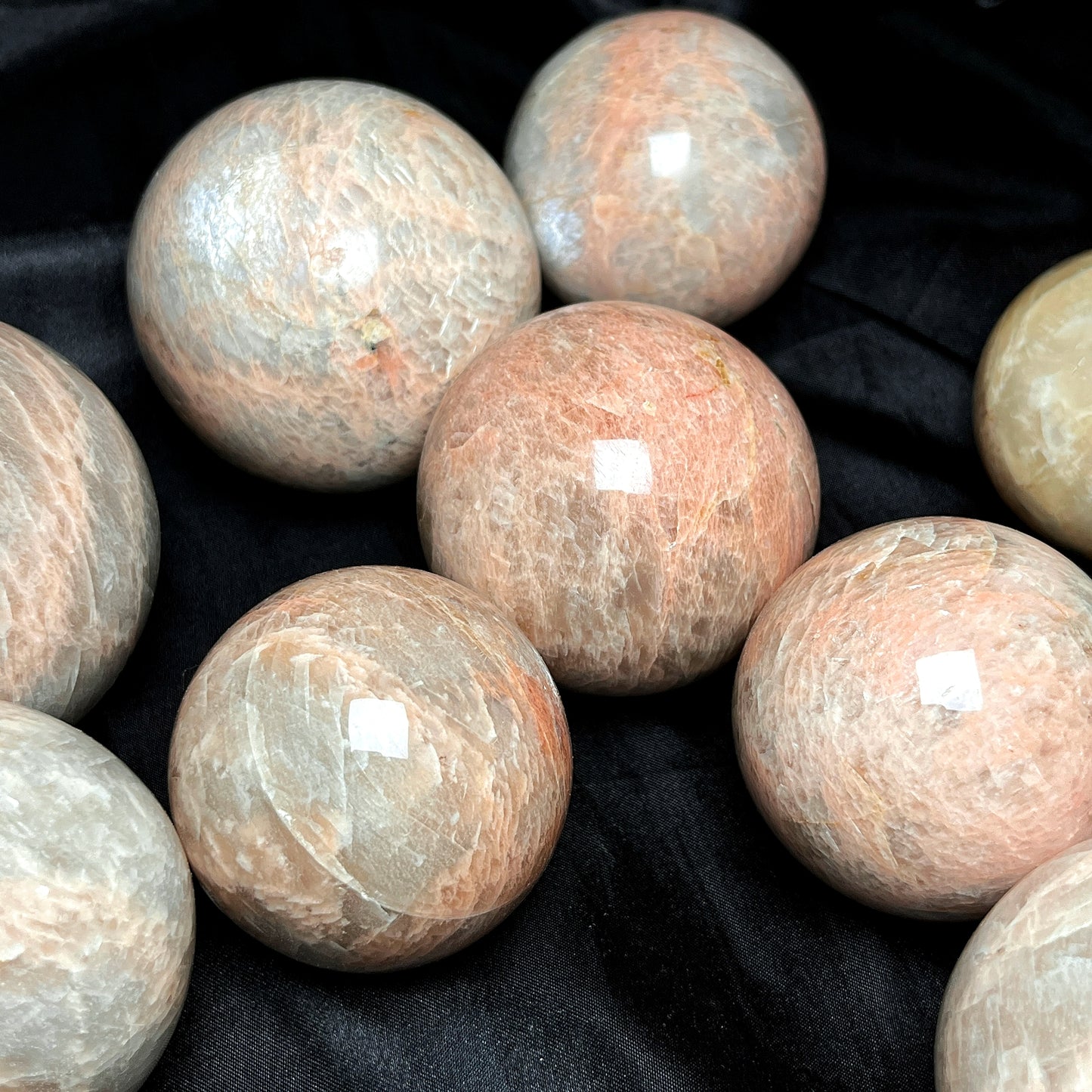 Natural Sparkling powder patterned stone ball Heal ing Gemstone Home Decor
