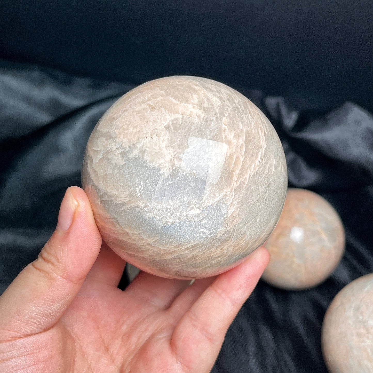 Natural Sparkling powder patterned stone ball Heal ing Gemstone Home Decor