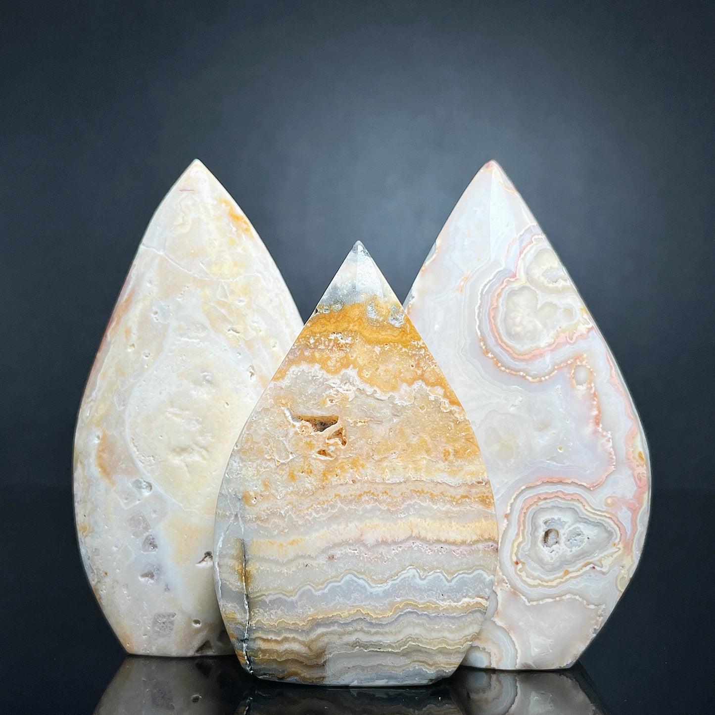 Natural Thousand layer agate ornament Heal ing Gemstone Home Decor