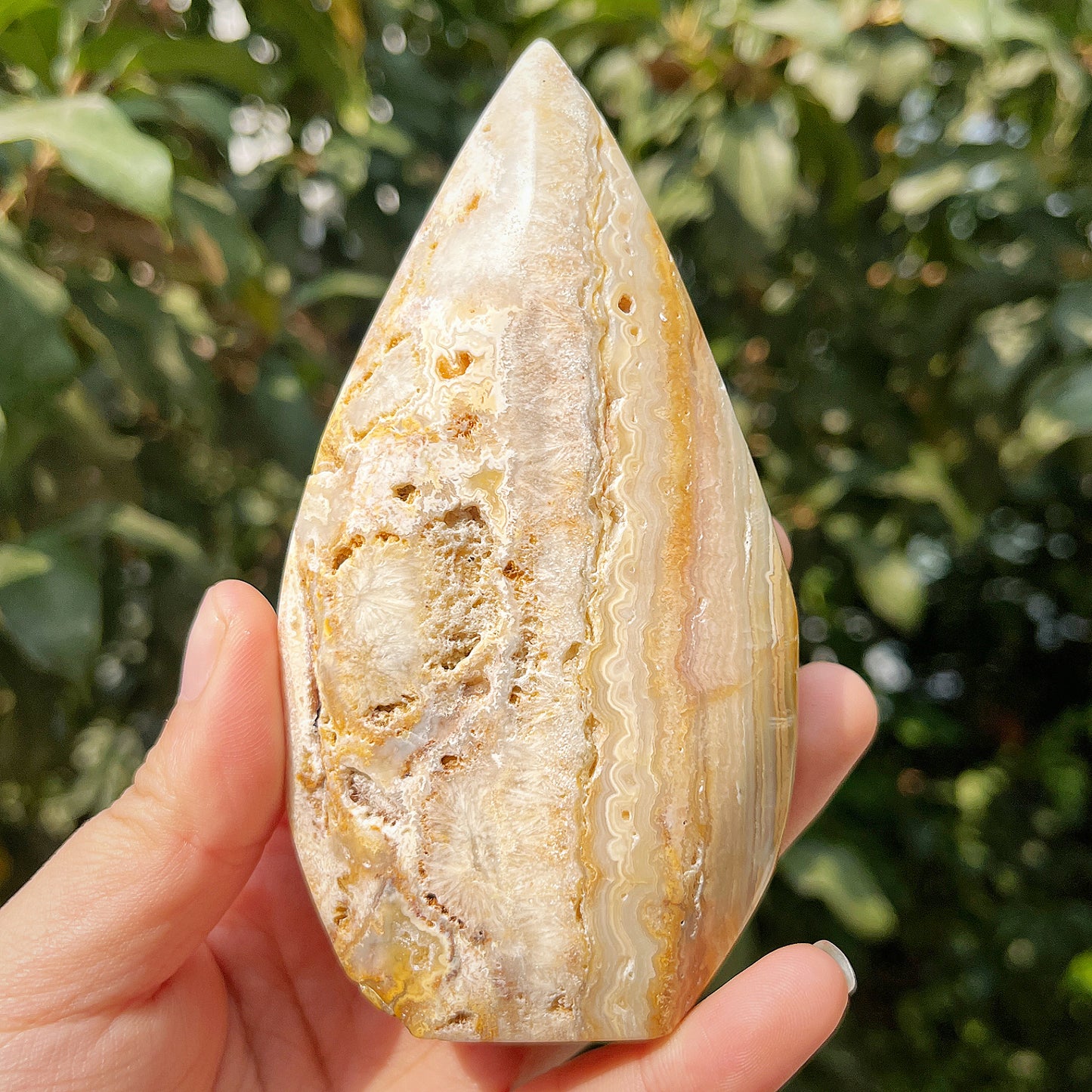 Natural Thousand layer agate ornament Heal ing Gemstone Home Decor